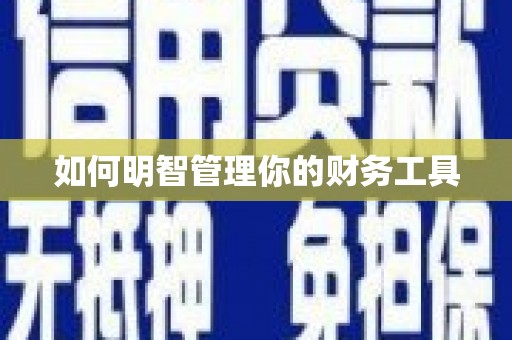 黟县如何明智管理你的财务工具