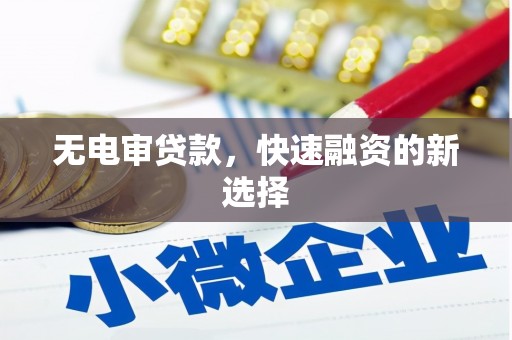 黟县无电审贷款，快速融资的新选择