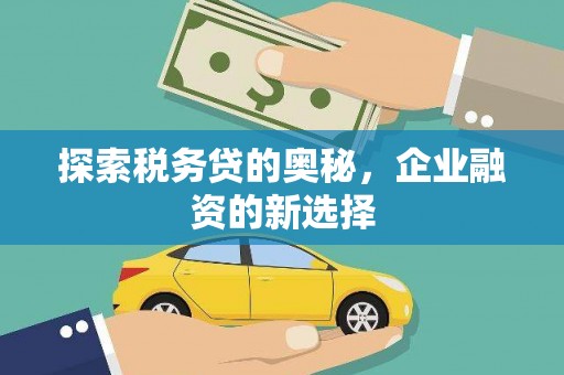 黟县探索税务贷的奥秘，企业融资的新选择
