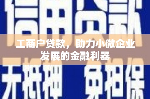 黟县工商户贷款，助力小微企业发展的金融利器