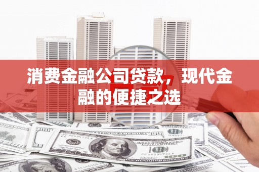 黟县消费金融公司贷款，现代金融的便捷之选