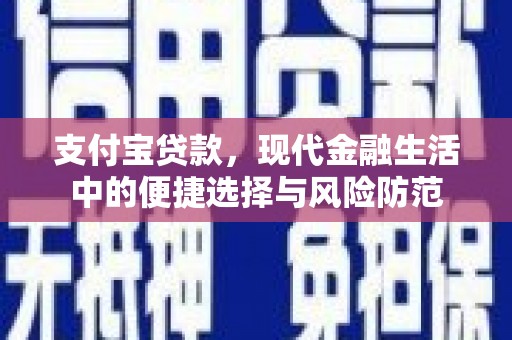 黟县支付宝贷款，现代金融生活中的便捷选择与风险防范