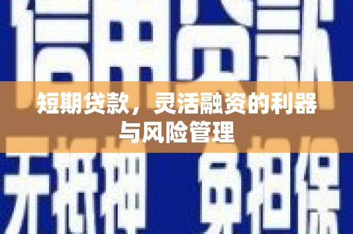 黟县短期贷款，灵活融资的利器与风险管理