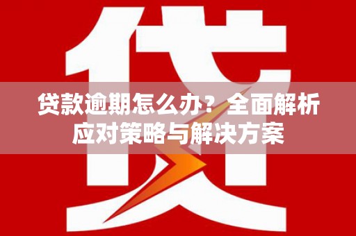 黟县贷款逾期怎么办？全面解析应对策略与解决方案